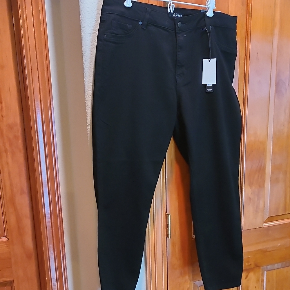 d. jeans Classic Black Denim Jeans Size 20W New
